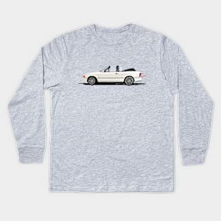 Ford Escort Xr3i Cabriolet - Roadside Icons Kids Long Sleeve T-Shirt